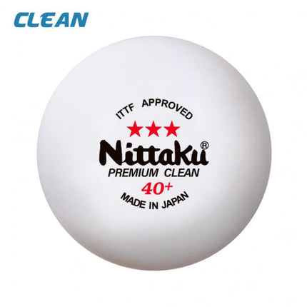 Nitaku NB1701 Table Tennis Balls, 3 Stars, Premium, Clean, 1.6 inches (40 mm), White