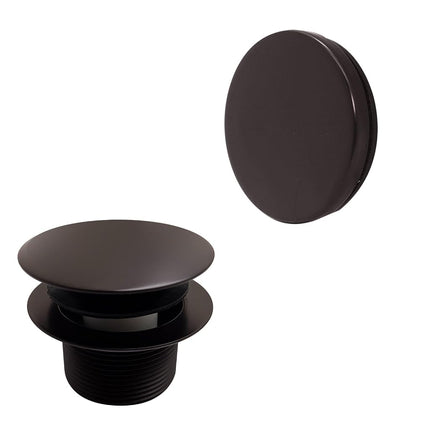 Westbrass 493244H-4-12 12" & 4" Bath Waste & Overflow Assembly with Tip-Toe Drain Plug and Illusionary Faceplate-SCH. 40 PVC Pipe, Oil Rubbed Bronze