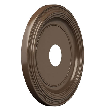 Ekena Millwork 16"OD x 3 1/2"ID x 1 3/8"P Traditional Thermoformed PVC Ceiling Medallion (Fits Canopies up to 9 1/2"), Metallic Copper