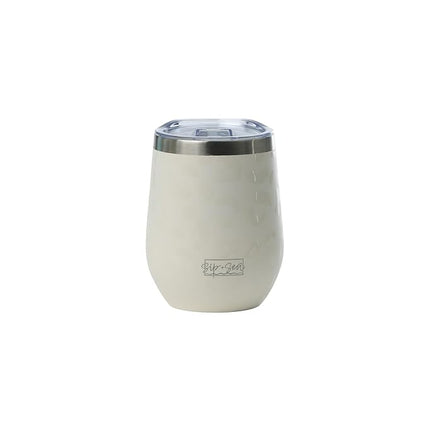 Vaso de vino de acero inoxidable de 12 oz Sip+Sea Antigua con revestimiento cerámico y tapa – Sin tallo, con aislamiento al vacío de doble pared