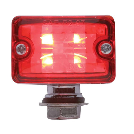 United Pacific 4 LED Small Rod Light - Red LED/Red Lens,39189