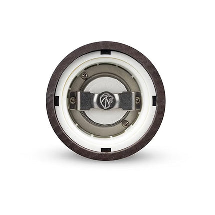 PEUGEOT - Paris u'Select 12 cm Salt Mill - 6 Predefined Salt Grinder Settings - Powdered Salt Innovation, Zirlion Mechanism - PEFC-Certified Wood - Made in France - Chocolate Finish