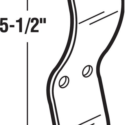 Prime-Line F 2538 F-2538 Offset Side Mount Sash Tensioning, 5-1/2 in L X 1-1/4 in W, Spring Steel, Chrome