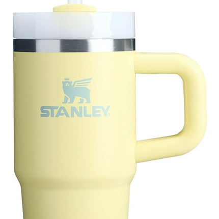 STANLEY Quencher H2.0 Tumbler with Handle and Straw, 3-Mode Flowstate Lid, Travel Cup Holder Compatible, Stainless Steel, Insulated, BPA-Free, 0.4 Litres, Grapefruit