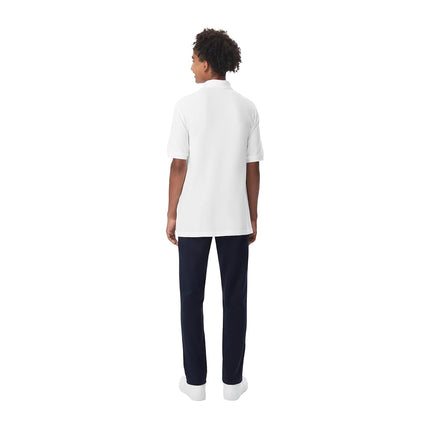 Camisa Polo Uniforme Piqué de Manga Corta French Toast para Niños (Estándar y Robusto), Blanca, 10-12 Robusto