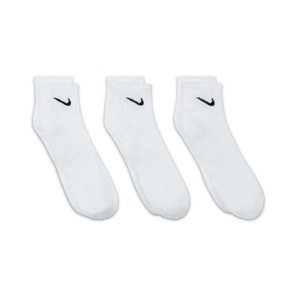 NIKE Men's Everyday Cushion Ankle Socks pair Of 3 , White/Black, M UK