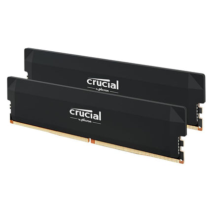 Crucial Pro DDR5 RAM 32GB Kit (2x16GB) 6000MHz CL36, Overclocking Gaming, Intel XMP 3.0 / AMD EXPO, Computer Memory (PC), Black - CP2K16G60C36U5B