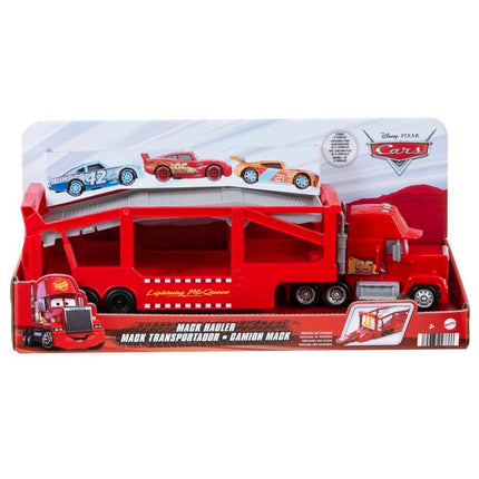 Disney and Pixar Cars Mack Hauler, 13-inch Toy Transporter Truck with Ramp & Carry Storage for 12 Vehicles, Gift for Kids Ages 4 Years Old & Up, HDN03