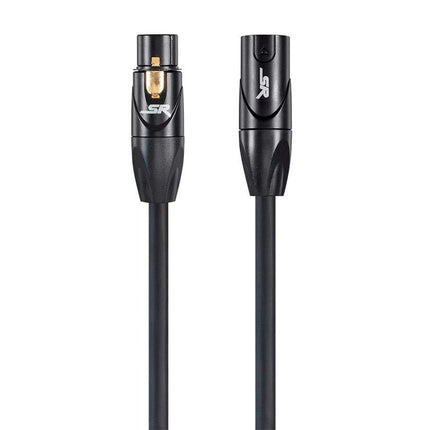 Monoprice Stage Right Series Professional XLR Male to XLR Female - 15ft - Black - Gold Plated | 16AWG Stranded Copper Wire Conductors [Microphone & Interconnect]