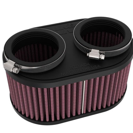 Filtro de aire universal ovalado K&N de 54 mm con doble brida, 159 mm x 102 mm de diámetro exterior, 76 mm de altura (RU-3510)