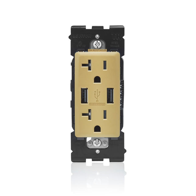 Leviton RUAA2-WC Renu USB Charger/Tamper-Resistant