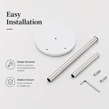 Brushed Nickel Paper Towel Holder,Stainless Steel Paper Towel Holder for Kitchen Roll Organize, Standard or Jumbo-Sized Roll Paper, Countertop Roll Dispenser with Marble Base