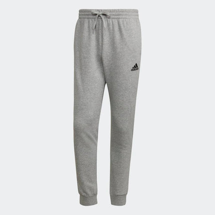 adidas Men's Essentials Fleece Regular Tapered Pants, Medium Grey Heather/Black, X-Large