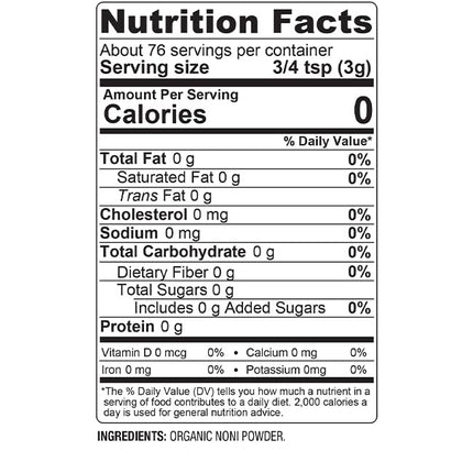 BAREORGANICS Noni Fruit Powder, 8 Ounce