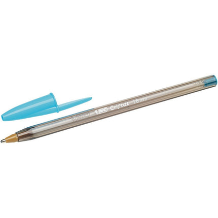 BIC Cristal Fun Ballpoint Pens - Pack of 4- Assorted Colours - Wide Point (1.6 mm) - Exciting and Eye-Catching Colours for Writing