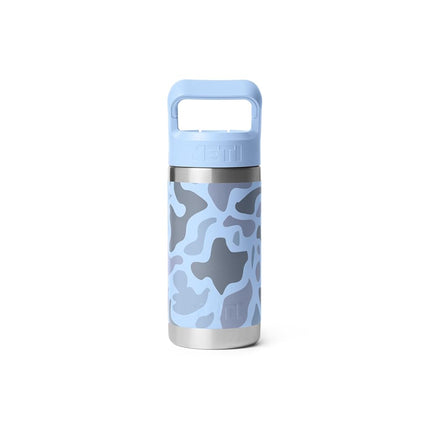 YETI Rambler Jr. 12 oz Kids Bottle, with Straw Cap, Blue Camo