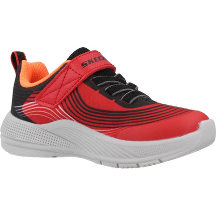 Skechers Boys' Microspec Advance Trainer, Red, 6 UK Toddler