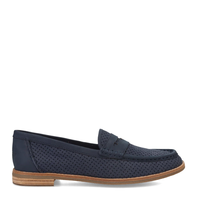 Sperry Women's Seaport Penny Loafer, Navy Perf, 6.5