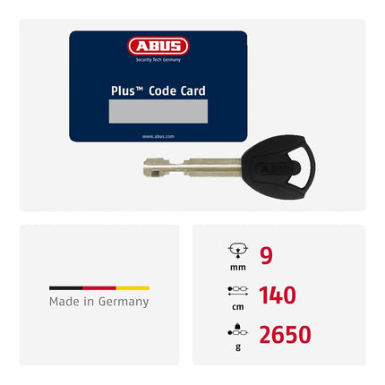 ABUS CityChain 1010 Chain Lock - Hardened Steel Bicycle Lock - Security Level 12