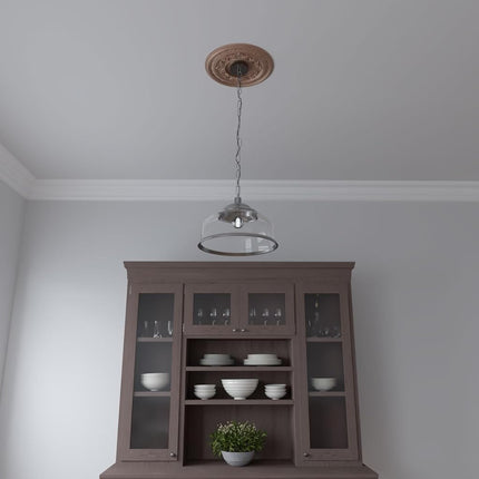 Ekena Millwork CMP13BACAC Baltimore Thermoformed PVC Ceiling Medallion (Fits Canopies up to 5 1/4"), 13"OD, Aged Copper