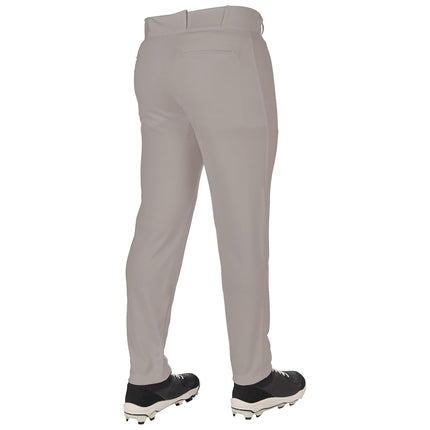 CHAMPRO Pantalones de béisbol con parte inferior cónica Triple Crown 2.0 para niños, color gris