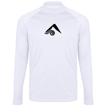 Kanu Surf Boy's Platinum Long Sleeve Rashguard, White, Small (8)