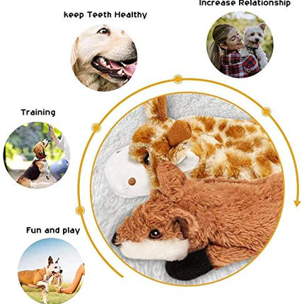 Nocciola Dog Squeaky Toys,No Stuffing Squeaky Plush Dog Toy,Durable Stuffingless Plush Squeaky Dog Chew Toy Set, Dog Toy for Medium and Large Dogs, 5 Pack…