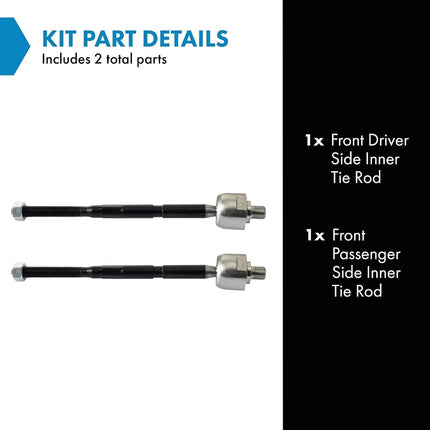 TRQ Front Outer Steering Tie Rod End Linkage Pair LH & RH Sides Compatible with E320 E430 AWD
