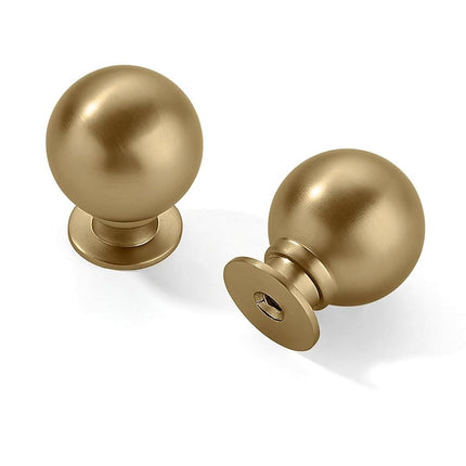 CABDM 2 Pack 1-1/4 Inch Solid Brushed Brass Cabine