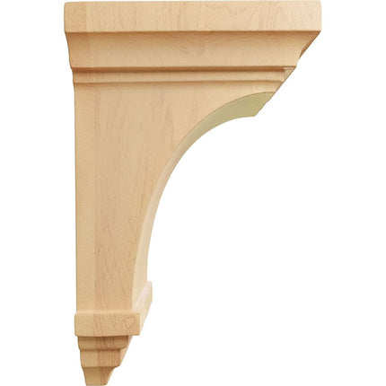 Ekena CORW03X03X06JERO 3 1/2-Inch Width x 3 3/4-Inch Depth x 6-Inch Height Mini Jefferson Wood Corbel - Red Oak