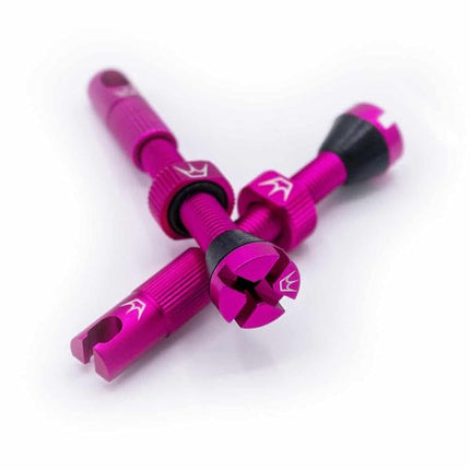 Peaty's X Chris King MK2 Tubeless Valves Presta - Integrated Spoke Key & Valve Core Removal Caps, Mountain Bike, Road & Gravel Bicycle Tyre, Insert Compatible, 7075 Aluminium - 60mm, Black