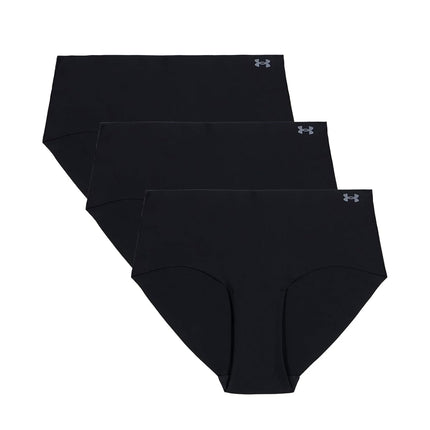 Under Armour Women's Pure Stretch Thong Underwear, 3-Pack, Black - Core, M