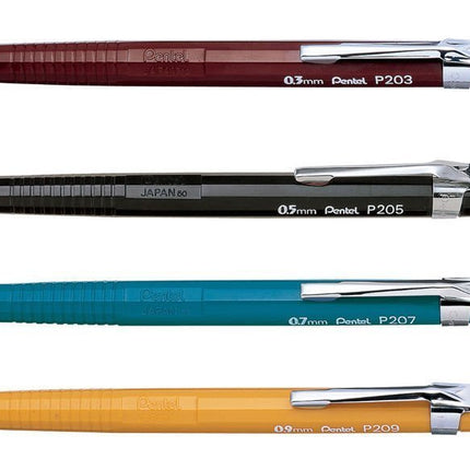 Pentel P200 Series Auto Mechanical Pencil Set of 4
