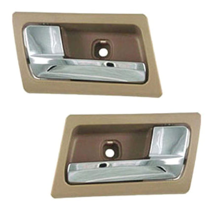 TRQ Parchment/Chrome Inner Door Handle Pair