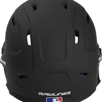 Rawlings | MACH ADJUST Batting Helmet with Extension Flap | Left Hand Batter | Junior (6 3/8" - 7 1/8") | Matte Black