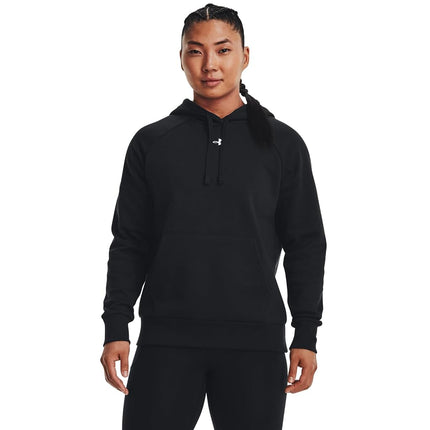 Under Armour Women's UA Rival Fleece Hoodie Shirt Black / / White
