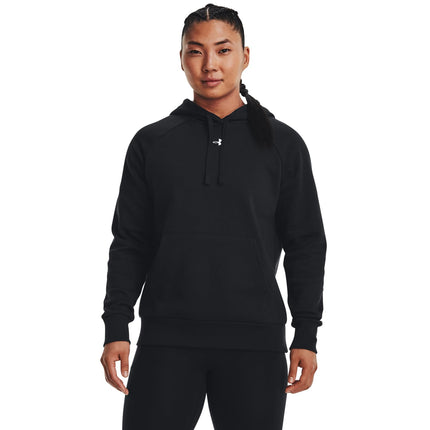 Under Armour Women's UA Rival Fleece Hoodie Shirt Black / / White