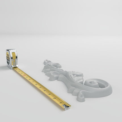 Ekena ONL15X05RB-L 15 3/4" W x 5 H x 1 1/8" P Robin Scroll Onlay, Left, Primed