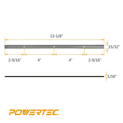 Lames de raboteuse POWERTEC de 13 pouces pour raboteuse Wen 6552, 6552T, PL1303, lot de 3 (12827W)
