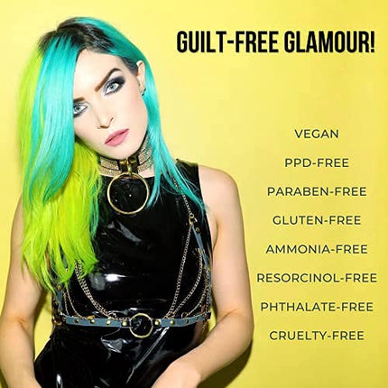 MANIC PANIC Classic Mermaid Semi Permanent Hair Color - Neon Ocean Blue Hair Dye for Women & Men That Lasts 4-6 Weeks - Vegan, Ammonia & Cruelty-Free - Create & Mix Custom Shades (4oz / 3pk)