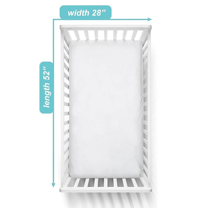American Baby Company Lot de 3 draps housses en jersey 100 % coton pour lits de bébé et matelas pour tout-petits, blancs, pour garçons et filles