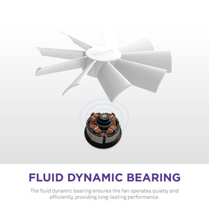 NZXT F120 RGB Duo - 120mm Dual-Sided RGB PC Case Fan - White