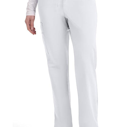 Dickies womens86206Signature Mid Rise Drawstring Scrubs Cargo Pant Medical Scrubs Pants - White - XXS Petite