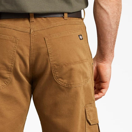 Dickies Mens Tough Max Duck Cargo Work Utility Pants, Stonewashed Brown Duck, 32W x 32L US, Stonewashed Brown Duck, X-Small