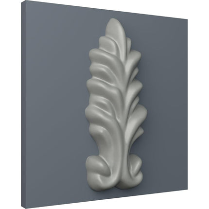 Ekena ONL01X02HE 1 1/8" W x 2 3/4" H x 3/8" P Helene Leaf Drop Onlay, Primed