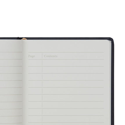 Maruman Mnemosyne Hardcover Journal, A6, 6.5mm Narrow Ruled, Navy