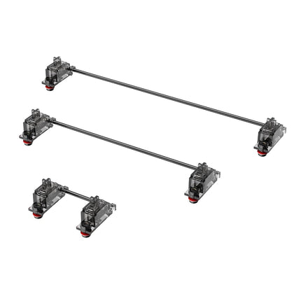 DUROCK Stabilizer V2, Screw in Stabilizers with 2u 6.25u 7u Wires, PCB Mount Keyboard Stabilizers for Mechanical Keyboards (V2 Smokey Black 100% Kit)