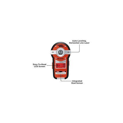 Black & Decker BDL190S BullsEye Auto-Leveling Interior Line Laser with Stud Sensor