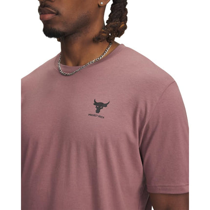 Under Armour Hommes Project Rock Simple Branded T-shirt à manches courtes, (651) Maroon Mist / / Noir, XXL