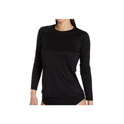 Speedo Women's Standard UV Swim Shirt Long Sleeve Rashguard - New Speedo Black, Large